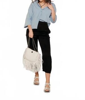 NEW BEAUMONT ORGANIC reese button-up shirt in powder blue